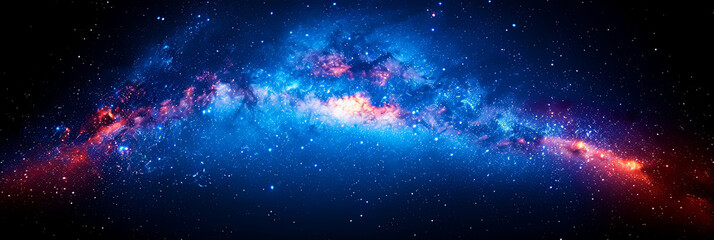 Wall Mural - a blue and red galaxy with many stars