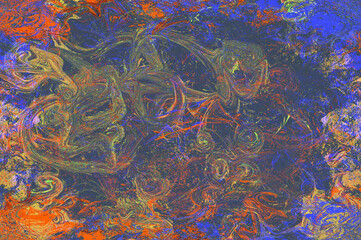 Leinwandbilder - Colorful curvy lines, color waves, curve background design.