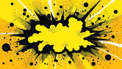 Dynamic Dialogue: Pop Art Illustration Background with Comic Bubbles and Bold Dots