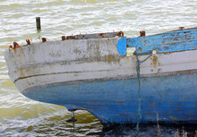 Broken Migrant Boat Shipwreck Washed Ashore After Sea Crossing