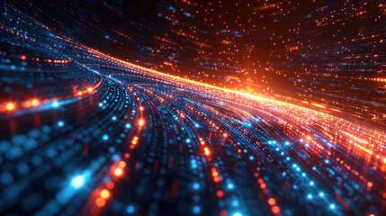 Wall Mural - technology network background, data flows seamlessly, powering digital advancements and technologica