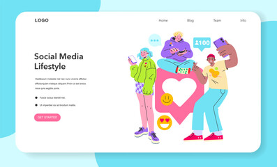 Poster - digital natives. flat vector illustration