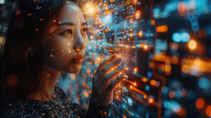 Wall Mural - digital transformation wave, ushering in a new era of technology excellence and unparalleled opportu