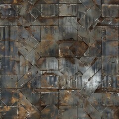 Wall Mural - Vintage dirt grunge metal scrappy pattern background