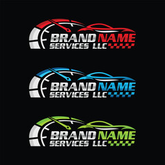 Wall Mural - Automotive Company Logo. Car Garage Logo. Auto repair logo, auto service logo vector template