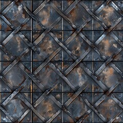 Wall Mural - Vintage dirt grunge metal scrappy pattern background