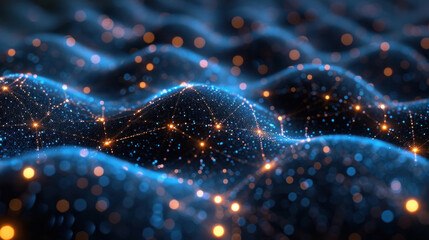 Wall Mural - dynamic technology network background showcases the interconnected digital infrastructure driving mo
