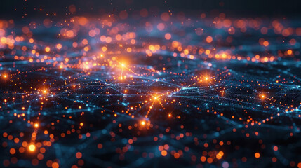 Wall Mural - dynamic technology network background showcases the interconnected digital infrastructure driving mo