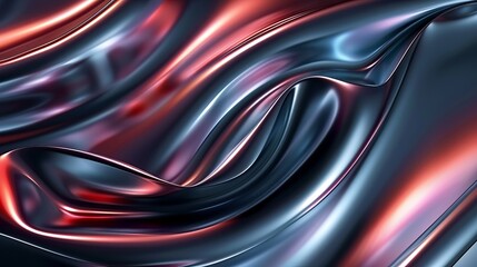 Wall Mural - Smooth, silky shapes dominate this beautiful abstract 3D background, creating a visually captivating scene.