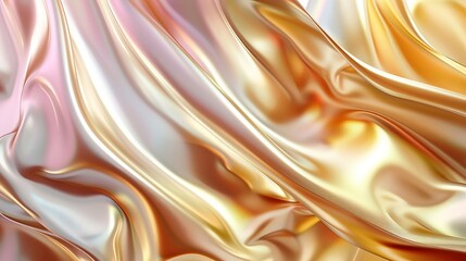 Wall Mural - Smooth, silky shapes dominate this beautiful abstract 3D background, creating a visually captivating scene.
