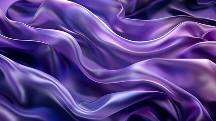 Wall Mural - Smooth, silky shapes dominate this beautiful abstract 3D background, creating a visually captivating scene.