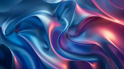 Wall Mural - Smooth, silky shapes dominate this beautiful abstract 3D background, creating a visually captivating scene.