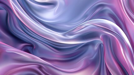 Wall Mural - Smooth, silky shapes dominate this beautiful abstract 3D background, creating a visually captivating scene.
