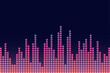 © Anamarija - Audio frequency equalizer background. Sound wave bars. Retro vector illustration.