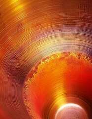 Wall Mural - Vbrant image with a polished copper surface that gleams with a rich, reddish-gold hue