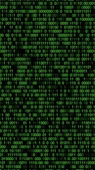 Binary code numbers sequence animation