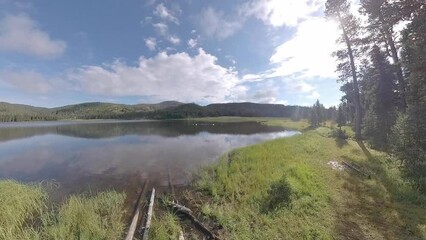 Poster - Hovering over First Lake in the Lake of Chains in Yellowstone