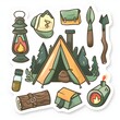 Camping Checklist Sticker Comprehensive Outdoor Adventure