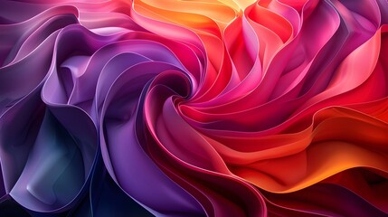 Dynamic Vibrant Swirling Curves Cascading in Mesmerizing Colorful Pattern