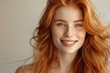© Serhii - Hair Woman. Attractive Caucasian Woman with Ginger Hair in Beauty Portrait