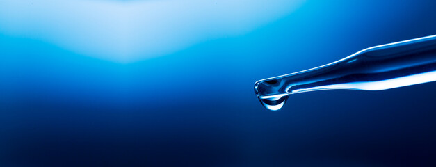 Wall Mural - close-up of glass tubes for science experiments,pipette dropping a sample into a test tube - closeup