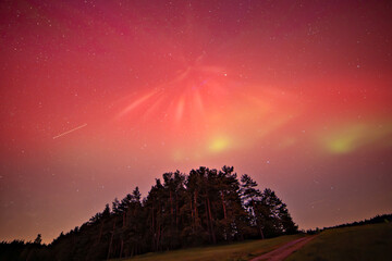 beautiful aurora over the czech republic