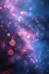Fototapete - Soft, glowing background of light purple and blues with minimalist icons of digital players,