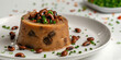 Moin Moin on a white background, Nigerian steamed bean pudding, Savory dish made with black-eyed peas