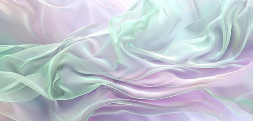 Wall Mural - Soft lilac and mint green flowing patterns in a calming Veterans Day graphic.