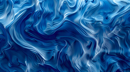 Wall Mural - An exquisite close up view of blue fluid art, showcasing swirling and flowing patterns with a glossy finish ,Abstract blue and yellow paint background ,Acrylic texture background