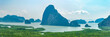 Phang-Nga bay scenery from something Viewpoint, Thailand, sea, panorama
