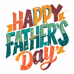 Poster - happy-father-s-day-t-shirt design-vector-illustration