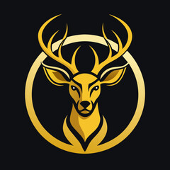 Wall Mural - Deer head icon logo 