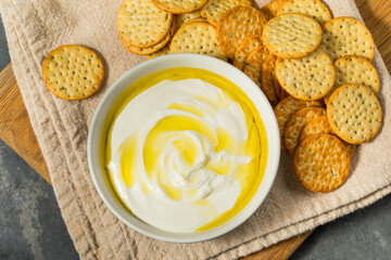 Wall Mural - Organic Whipped Ricotta Dip Appetizer