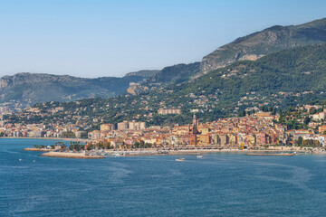 Wall Mural - the city of menton on the french riviera