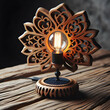 Handcrafted Wooden Solar Lamp: Experience the Perfect Blend of Artistry and Solar Technology