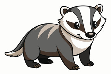 badger cartoon vector illustration