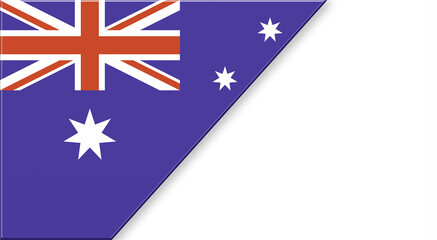 Wall Mural - Flag of Australia with copy space. Australian flag and empty place