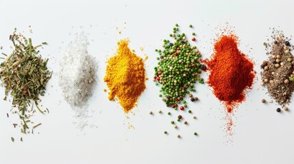 Sticker - Flavorful and zesty seasonings against a plain white backdrop