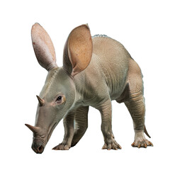 Poster - An armadillo is standing on a clean white surface, a aardvark isolated on transparent background