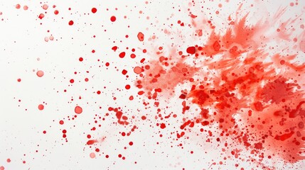 Sticker - Red blemish against a white backdrop for your concepts and creativity