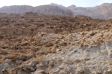 Wall Mural - The Judean Desert in the Middle East, located in Israel and the West Bank.