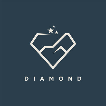 Diamond logo design with creative concept Premium Vector