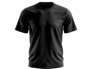 A black t - shirt with a white background.