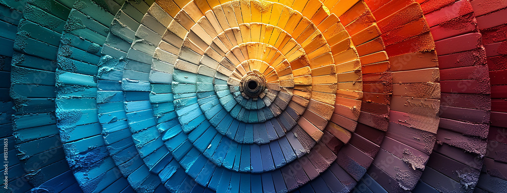 master palate paint color wheel with different colorful geometric ...