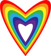 Regenbogenfarben Herz - Vielfalt, Liebe und Stärke