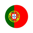 Round Portugal flag icon