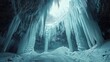 Frozen Waterfall Wonders A Panoramic Winter Landscape in Canada
