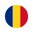 Round Romania flag icon