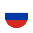 Round Russia flag icon